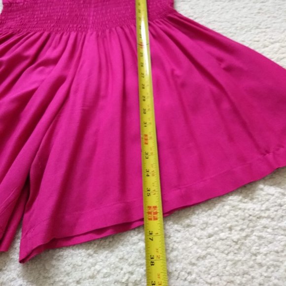 vintage 80s pink fuschia playsuit romper shortall jumpsuit - Picture 11 of 12